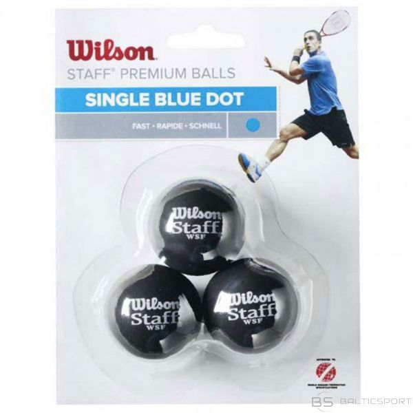 Wilson Skvoša bumbiņas Staff Single Blue Dot WRT618000 (N/A)