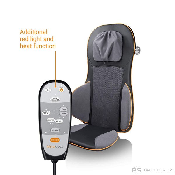 Medisana Shiatsu Acupressure Massage Seat Cover  MC 825  Number of massage zones 3, Number of power levels 3, Heat function, Black