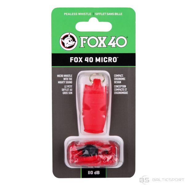 Fox40 Fox 40 mikro drošības svilpe / 110 dB / Sarkana