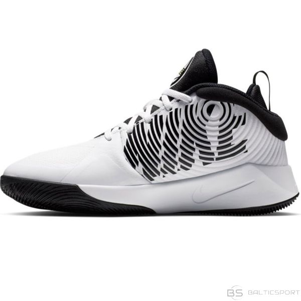Basketbola apavi /Nike Team Hustle D 9 (GS) AQ4224 100/38 1/2 / Balta kurpes