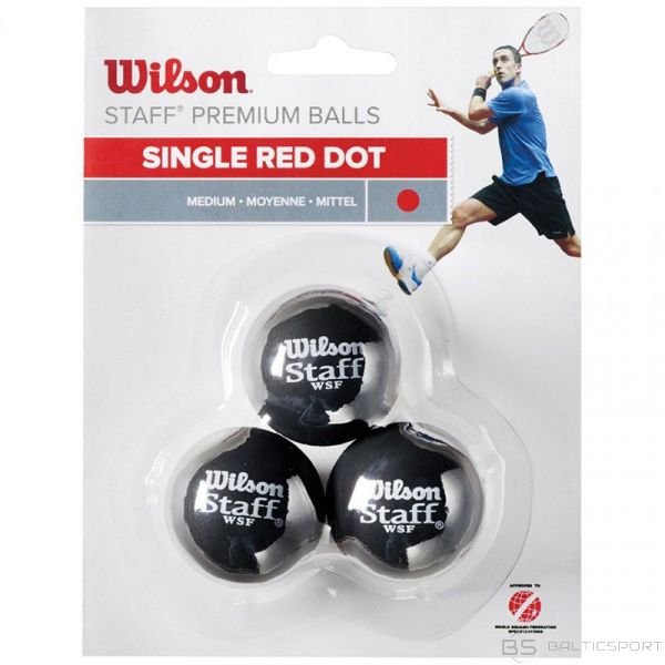 Wilson Skvoša bumbiņas Staff Premium Balls 3 gab. WRT618200 (N/A)