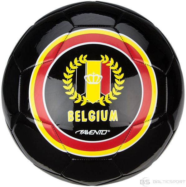 Ielas Futbola Bumba / AVENTO 16XO Glossy World Soccer  Black/Yellow/Red