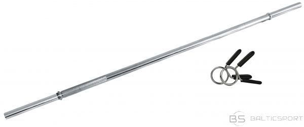 Svaru Stienis / Toorx Barbell 150 cm D25mm - spring clip safety collar
