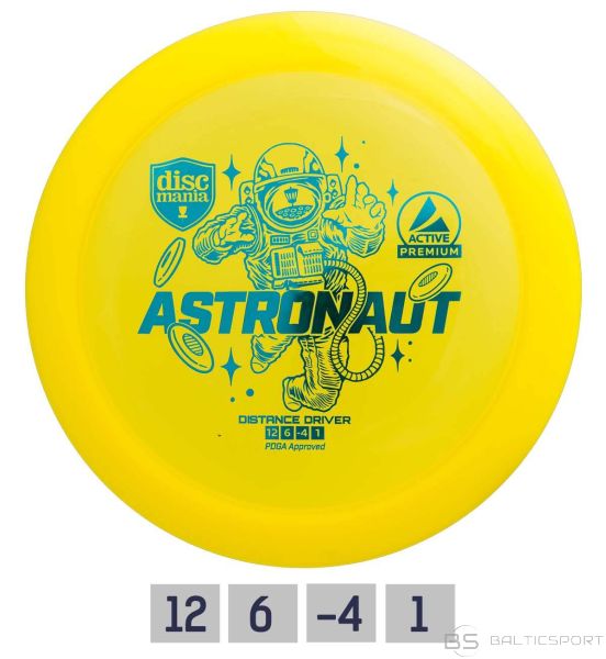 Discgolf DISCMANIA Distance Driver ASTRONAUT Active Premium Yellow 12/6/-4/1