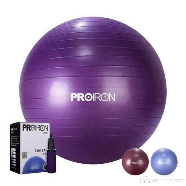 Vingrošanas / Jogas bumba / PROIRON Exercise Yoga Ball Balance Ball, Diameter: 55 cm, Thickness: 2 mm, Purple, PVC