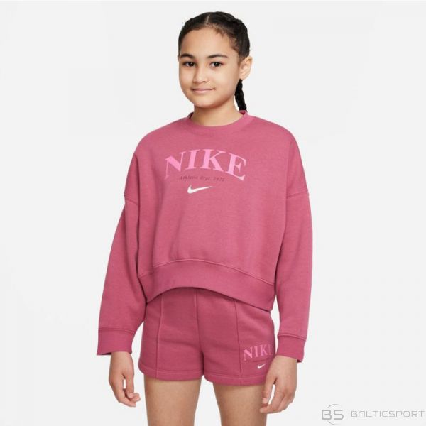 Nike Sportswear Trend Flc Crew Jr DV2563 633 sporta krekls (S (128-137))