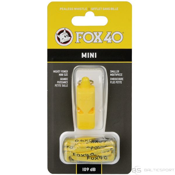 Fox40 Whistle Fox 40 Mini Safety / 109 dB / Dzeltena