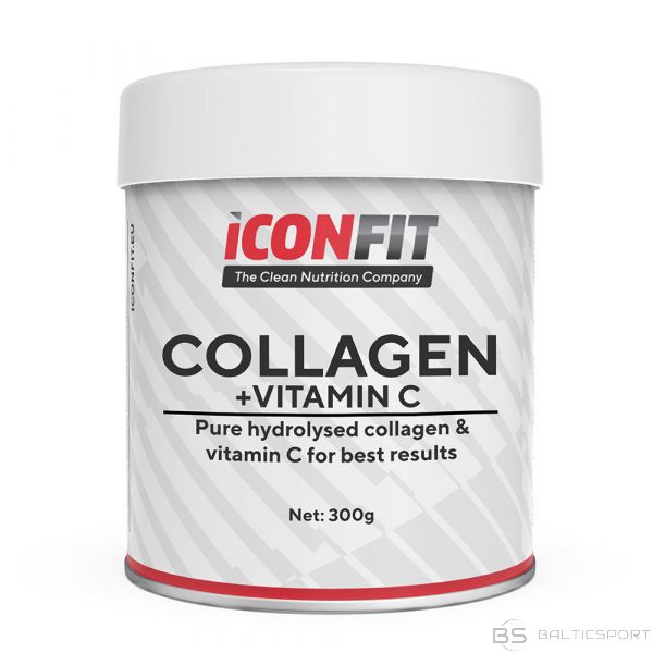 ICONFIT kolagens ar C vitamīnu (300g), ICONFIT Collagen + Vitamin C (300g)-Bez garšas