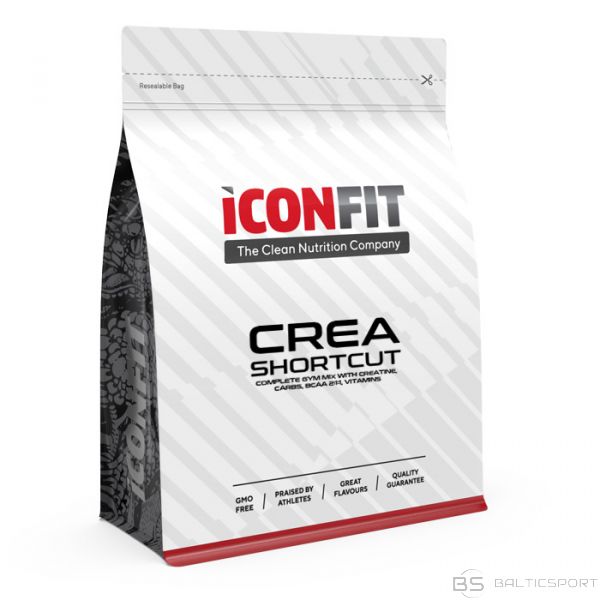 ICONFIT CREA Shortcut (kreatīns, BCAA, enerģija) 1kg dažādas garšas