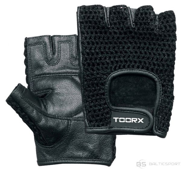 Toorx fitnesa cimdi training gloves AHF038 M black leather and mesh
