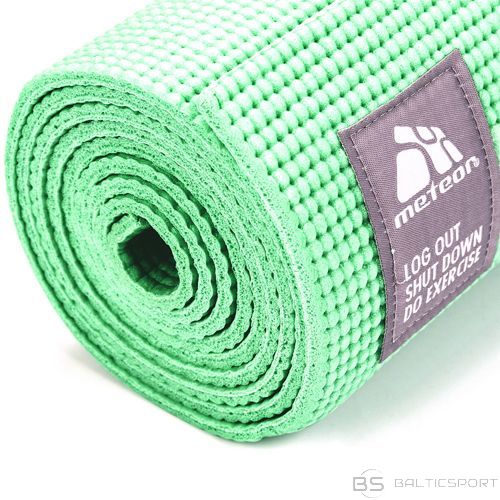 Meteor Yoga mat jogas/ vingrošanas paklājs - 180x60x0,5cm - gaiši zaļa