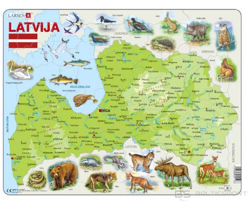BS Latvijas ģeogrāfiskā karte