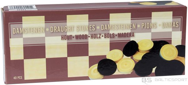 Draughts stones ABBEY 49DC ZWW Black/White (board not included)