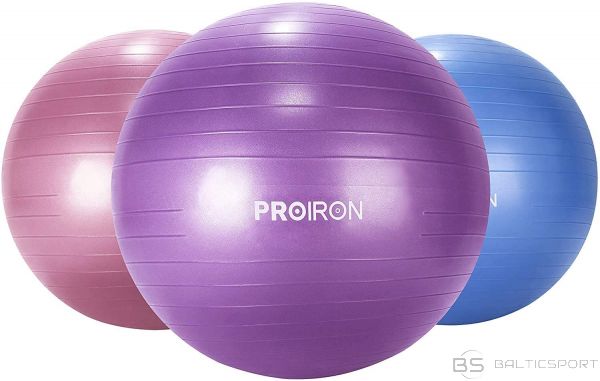 Vingrošanas / Jogas bumba / PROIRON Exercise Yoga Ball Balance Ball, Diameter: 65 cm, Thickness: 2 mm, Purple, PVC