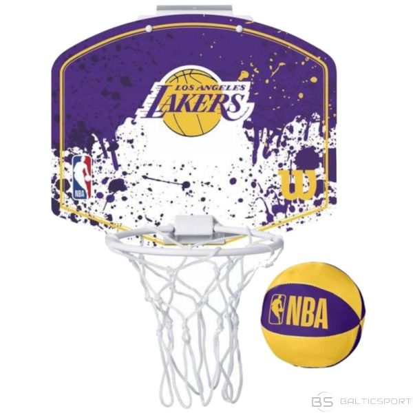 Wilson Basketbola dēlis Mini NBA komanda Losandželosas Lakers Mini Hoop WTBA1302LAL (viens izmērs)