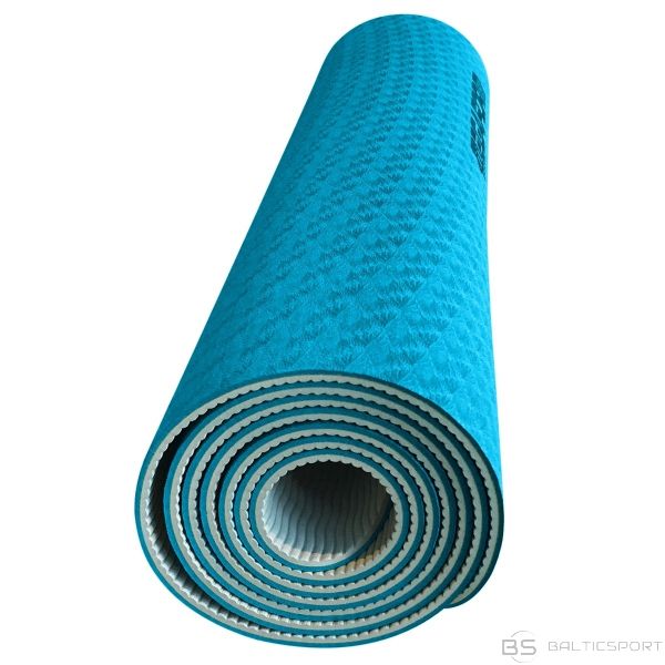 ECO - draudzīgs jogas fitnesa paklājs vingrošanai 183cmX61X0,5cm -zils