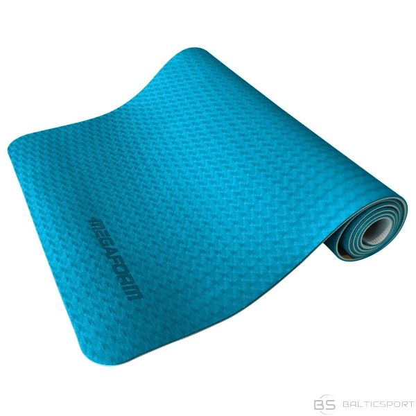 ECO - draudzīgs jogas fitnesa paklājs vingrošanai 183cmX61X0,5cm -zils