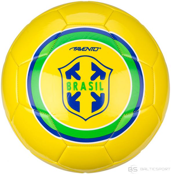 Ielu Futbola Bumba / AVENTO 16XO Glossy World Soccer Yellow/Green/Cobalt blue