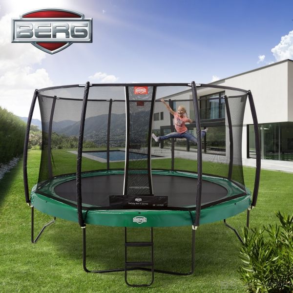 Batuts trampoline BERG Elite Green 330 + Safety Net Deluxe / ar drošības tīklu