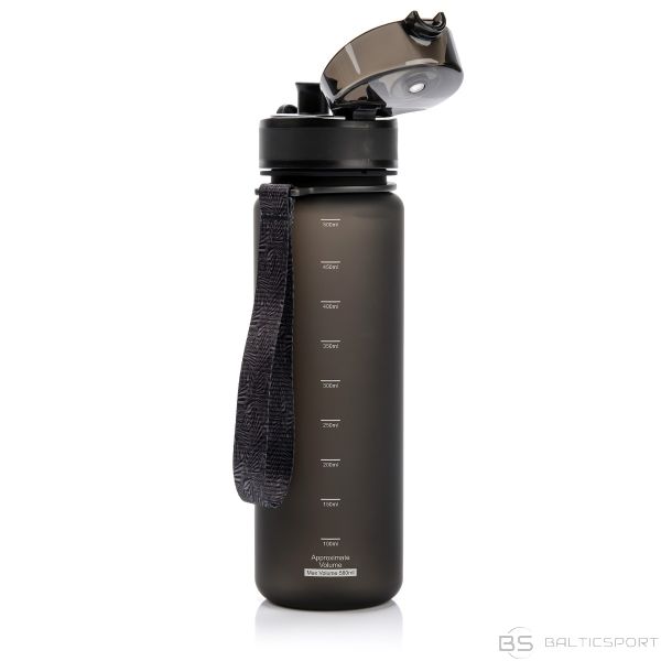 Sporta Ūdens pudele 0,5ml ar automātiski atvēžamu vāku un sietiņu ( melns)