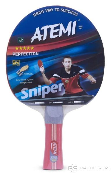Atemi Sniper Galda tenisa raketes komplekts ar somu un bumbiņām