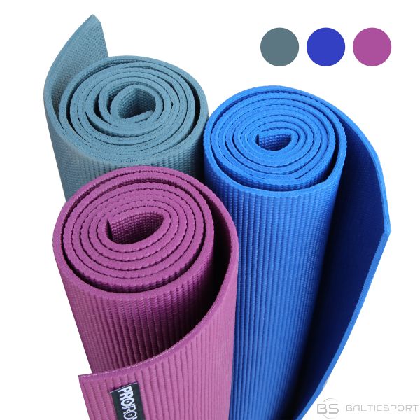 Jogas / Fitnesa paklājs vingrošanai un aerobikai / PROIRON Yoga Mat Exercise Mat, 173 cm x 61 cm x 0.35 cm, Premium carry bag included, Blue, Eco-friendly PVC