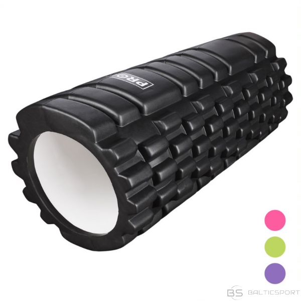 Masāžas Fitnesa / Jogas putu rullis / PROIRON Foam Roller Muscle Massage Roller, 33 x 14 x 14 cm, Black, EVA foam/ ABS interior