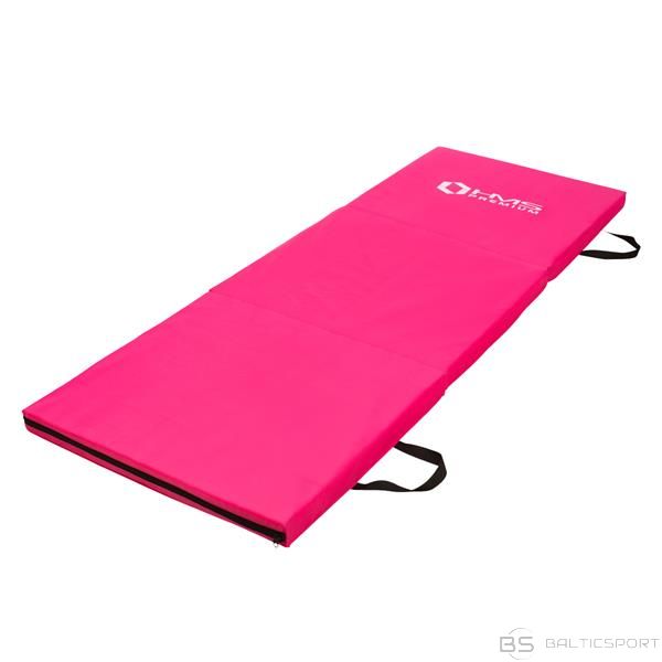 Hms Premium MGS02 vingrošanas saliekamais matracis 1800x600 mm rozā krāsā