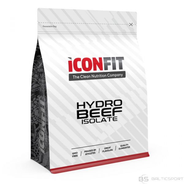 ICONFIT HydroBEEF Isolate, 97% protein 1 kg Liellopu gaļas proteīns (dažādas garšas)