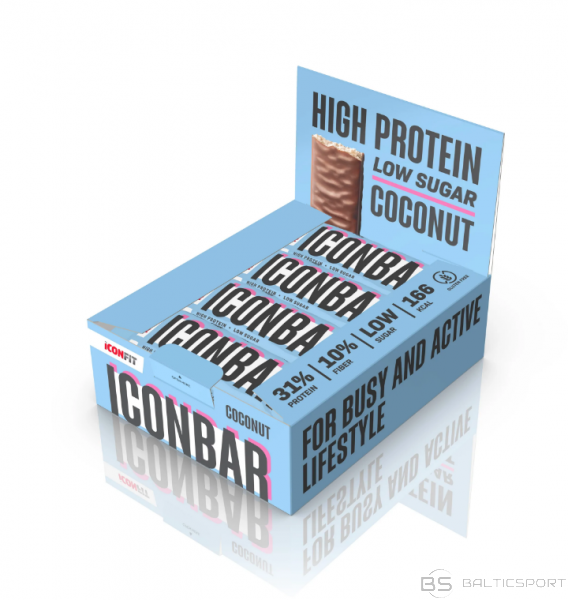 ICONBAR Kokosriekstu vai šokolādes Proteīna batoniņš 45g ICONFIT  / ICONBAR protein bar 45g Iconfit