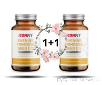 1+1 KOMPLEKTS ( 2x 90 soft gel kapsulas ) ICONFIT Naktssveces eļļa kapsulās