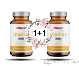 1+1 KOMPLEKTS ( 2x 90 soft gel kapsulas ) E Vitamīns kapsulās (400) / ICONFIT / E vitamīna kapsulas 