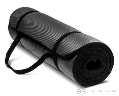 Vingrošanas fitnesa paklājs- 190 x 60 x  1.5cm  melns (dabīgais kaučuks-NBR)