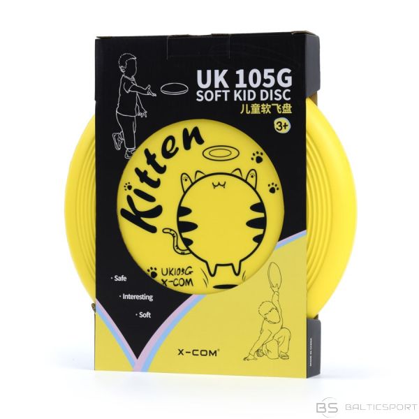 Mīksts putu frisbija disks bērniem  X-COM UK105 GRAFF Kitten kids / lidojošais šķīvītis bērniem