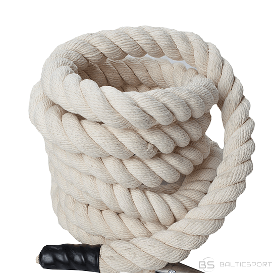 Kokvilnas rāpšanās virves 6m - 45 mm diametrs - ar stiprinājumiem