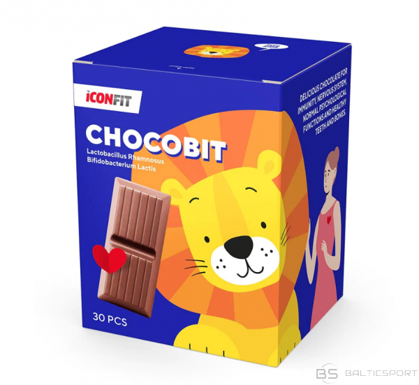 ICONFIT Chocobit Probiotiskā Šokolāde ar vitamīniem  (30 gab.)