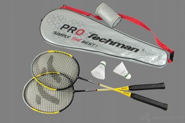 Badmintona rakete /Techman 3011S badmintona komplekts, 2 raketes, soma, volāni