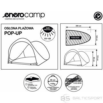 Enero Camp SELF-FOLDING CLOSED BEACH SCREEN TENT 200X120X110/90CM