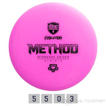 Discgolf DISCMANIA Midrange Driver HARD EXO METHOD Evolution Pink 5/5/0/3