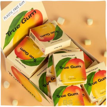 True Gum dabīgā košļājamā gumija ar ksilitolu un kalciju - Mango