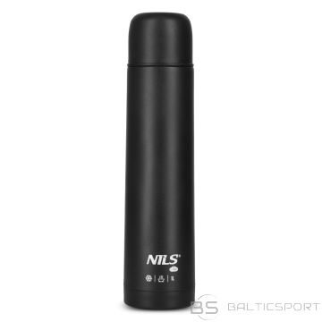 NILS CAMP Tūristu termoss 1000 ml melns NC3804