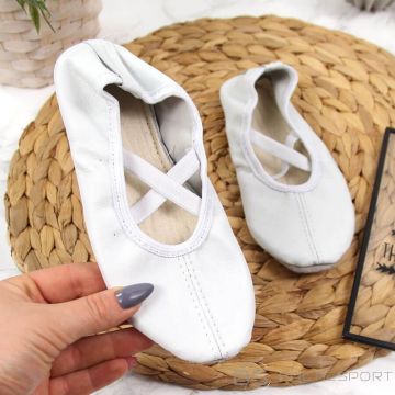 Inny Leather ballet shoes with white elastic bands Jr Nazo (25)