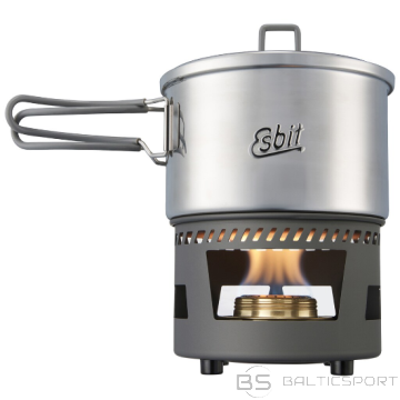 Esbit Alcohol Burner Cookset Nerūsējošā tērauda tūrisma plīts ar 1,5 l katlu