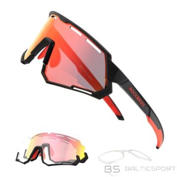 Rockbros SP246 sporta brilles melnas un sarkanas (N/A)