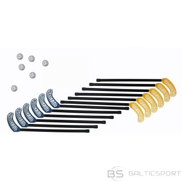 Acito Florbola nūju komplekts: 12 nūjas+3 bumbiņas ( 850 mm PB nūjas )