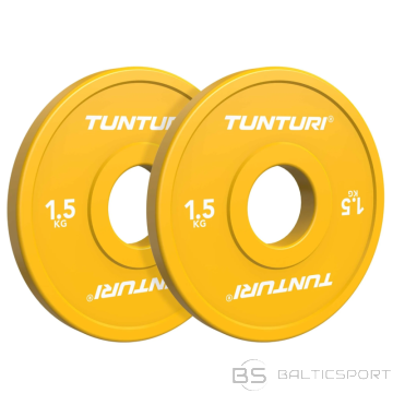 Svaru diski TUNTURI Platinum frakcionālie diski, dzelteni, 50 mm, 2 x 1,5 kg