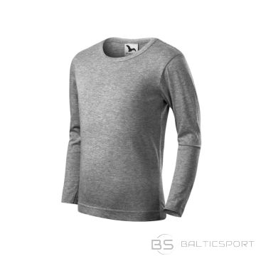 T-shirt Malfini Fit-T LS Jr MLI-12112 dark gray melange (110 cm/4 lata)