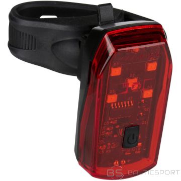Dunlop aizmugurējais velosipēda lukturis 5 LED ar stopa funkciju
