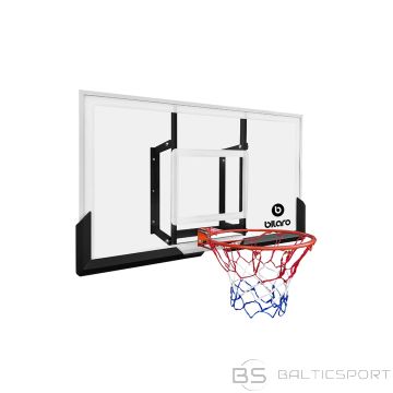 Bilaro Basketbola vairogs Billaro Omaha Class 136x80cm, 8mm rūdīts stikls, ar grozu un tīklu