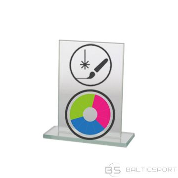 BS Stikla trofeja ar LuxorJet krāsu druku, gravējumu un krāsas pildījumu (nav pieejams)